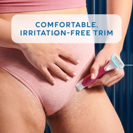 Schick Hydro Silk TrimStyle Razor with Bikini Trimmer for Women | 2-in-1 Bikini Razor for Women and Womens Trimmer for Pubic Hair, Includes 1 Waterproof Handle, 3 Refills & 1 AAA Battery Schick Hydro Silk TrimStyle Razor with Bikini Trimmer for Women | 2-in-1 Bikini Razor for Women and Womens Trimmer for Pubic Hair, Includes 1 Waterproof Handle, 3 Refills & 1 AAA Battery