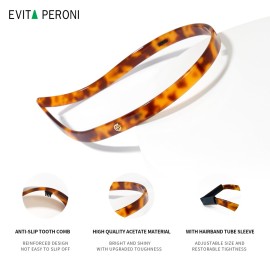 EVITA PERONI Hair Band for Eyewear, No Pressure, Non Slip Fashion Thin Headbands for Women - Tortoise - Hairband for Women\'s Hair EVITA PERONI Hair Band for Eyewear, No Pressure, Non Slip Fashion Thin Headbands for Women - Tortoise - Hairband for Women\'s Hair