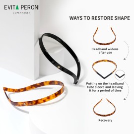 EVITA PERONI Hair Band for Eyewear, No Pressure, Non Slip Fashion Thin Headbands for Women - Tortoise - Hairband for Women\'s Hair EVITA PERONI Hair Band for Eyewear, No Pressure, Non Slip Fashion Thin Headbands for Women - Tortoise - Hairband for Women\'s Hair