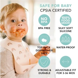 Loulou Lollipop Soft, Waterproof Silicone Feeding Bib for Babies and Toddlers 3 to 36 Months, Easy to Clean, Adjustable Fit and Catch-All Pouch - Safari Loulou Lollipop Soft, Waterproof Silicone Feeding Bib for Babies and Toddlers 3 to 36 Months, Easy to Clean, Adjustable Fit and Catch-All Pouch - Safari