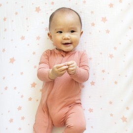 Newton Baby Organic Fitted Crib Sheets (2-Pack) - 100% Breathable and Ultra-Soft, 100% Organic Muslin Cotton, Stardust Print in Blush Coral + Solid White, Fits All Standard Cribs Newton Baby Organic Fitted Crib Sheets (2-Pack) - 100% Breathable and Ultra-Soft, 100% Organic Muslin Cotton, Stardust Print in Blush Coral + Solid White, Fits All Standard Cribs