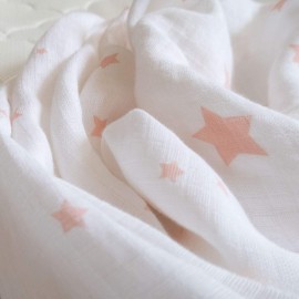 Newton Baby Organic Fitted Crib Sheets (2-Pack) - 100% Breathable and Ultra-Soft, 100% Organic Muslin Cotton, Stardust Print in Blush Coral + Solid White, Fits All Standard Cribs Newton Baby Organic Fitted Crib Sheets (2-Pack) - 100% Breathable and Ultra-Soft, 100% Organic Muslin Cotton, Stardust Print in Blush Coral + Solid White, Fits All Standard Cribs