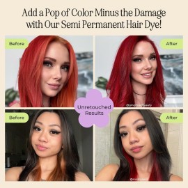 INH Semi Permanent Hair Color | Color Depositing Conditioner | Ruby Red Hair Dye | No Bleach & No Peroxide Temporary Tint for Women & Men | Vegan, Ammonia Free, & Sulfate Free | Ready to Use, 6oz INH Semi Permanent Hair Color | Color Depositing Conditioner | Ruby Red Hair Dye | No Bleach & No Peroxide Temporary Tint for Women & Men | Vegan, Ammonia Free, & Sulfate Free | Ready to Use, 6oz
