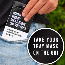 TrayMask Disposable Tray Table Cover | Must Have Airplane Travel Essentials | Perfect for Toddlers, Kids and Adults Travel Accessories | Provides a Fresh/Clean Layer of Protection | 10 Pack TrayMask Disposable Tray Table Cover | Must Have Airplane Travel Essentials | Perfect for Toddlers, Kids and Adults Travel Accessories | Provides a Fresh/Clean Layer of Protection | 10 Pack