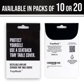 TrayMask Disposable Tray Table Cover | Must Have Airplane Travel Essentials | Perfect for Toddlers, Kids and Adults Travel Accessories | Provides a Fresh/Clean Layer of Protection | 10 Pack TrayMask Disposable Tray Table Cover | Must Have Airplane Travel Essentials | Perfect for Toddlers, Kids and Adults Travel Accessories | Provides a Fresh/Clean Layer of Protection | 10 Pack