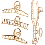 ANBALA Hair Claw Clips, Claw Hair Clips, Large Hair Clips for Thick Hair, Metal Hair Clips, Long Hair Clips, Big Jaw Clips for Hair, Butterfly Hair Clips Hair Accessories for Women Gold