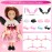 Miunana 25 PCS 5.3 Inch Girl Doll Clothes Dress Outfits and Shoes for Girl Doll Clothing with 4 Pairs of Shoes for 4-6 Inch Girl Dolls Clothes and Accessories Doll Top and Pants Doll Wings