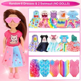 Miunana 25 PCS 5.3 Inch Girl Doll Clothes Dress Outfits and Shoes for Girl Doll Clothing with 4 Pairs of Shoes for 4-6 Inch Girl Dolls Clothes and Accessories Doll Top and Pants Doll Wings Miunana 25 PCS 5.3 Inch Girl Doll Clothes Dress Outfits and Shoes for Girl Doll Clothing with 4 Pairs of Shoes for 4-6 Inch Girl Dolls Clothes and Accessories Doll Top and Pants Doll Wings