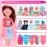 Miunana 25 PCS 5.3 Inch Girl Doll Clothes Dress Outfits and Shoes for Girl Doll Clothing with 4 Pairs of Shoes for 4-6 Inch Girl Dolls Clothes and Accessories Doll Top and Pants Doll Wings