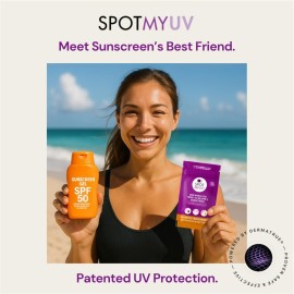 SPOTMYUV UV Detection Stickers for Sunscreen with Patented DERMATRUE SPF Sensing Technology | KNOW WHEN TO REAPPLY SUNSCREEN TO HELP PREVENT SUNBURN - 16 Count SPOTMYUV UV Detection Stickers for Sunscreen with Patented DERMATRUE SPF Sensing Technology | KNOW WHEN TO REAPPLY SUNSCREEN TO HELP PREVENT SUNBURN - 16 Count