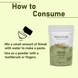 Miswak (Siwak) Powder by mi Nature | salvarado persica| 227g(8 oz) (0.5 lb) | 100% Only Miswak (siwak) Powder | Dental Care | Natural Toothpaste | Whitening Teeth | Oral Care Miswak (Siwak) Powder by mi Nature | salvarado persica| 227g(8 oz) (0.5 lb) | 100% Only Miswak (siwak) Powder | Dental Care | Natural Toothpaste | Whitening Teeth | Oral Care