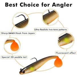 TRUSCEND Fishing Lures for Bass Trout Jighead Lures Paddle Tail Swimbaits Soft Fishing Baits Freshwater Saltwater Jigging Bass Gear Gifts for Men TRUSCEND Fishing Lures for Bass Trout Jighead Lures Paddle Tail Swimbaits Soft Fishing Baits Freshwater Saltwater Jigging Bass Gear Gifts for Men