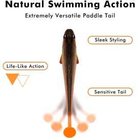 TRUSCEND Fishing Lures for Bass Trout Jighead Lures Paddle Tail Swimbaits Soft Fishing Baits Freshwater Saltwater Jigging Bass Gear Gifts for Men TRUSCEND Fishing Lures for Bass Trout Jighead Lures Paddle Tail Swimbaits Soft Fishing Baits Freshwater Saltwater Jigging Bass Gear Gifts for Men