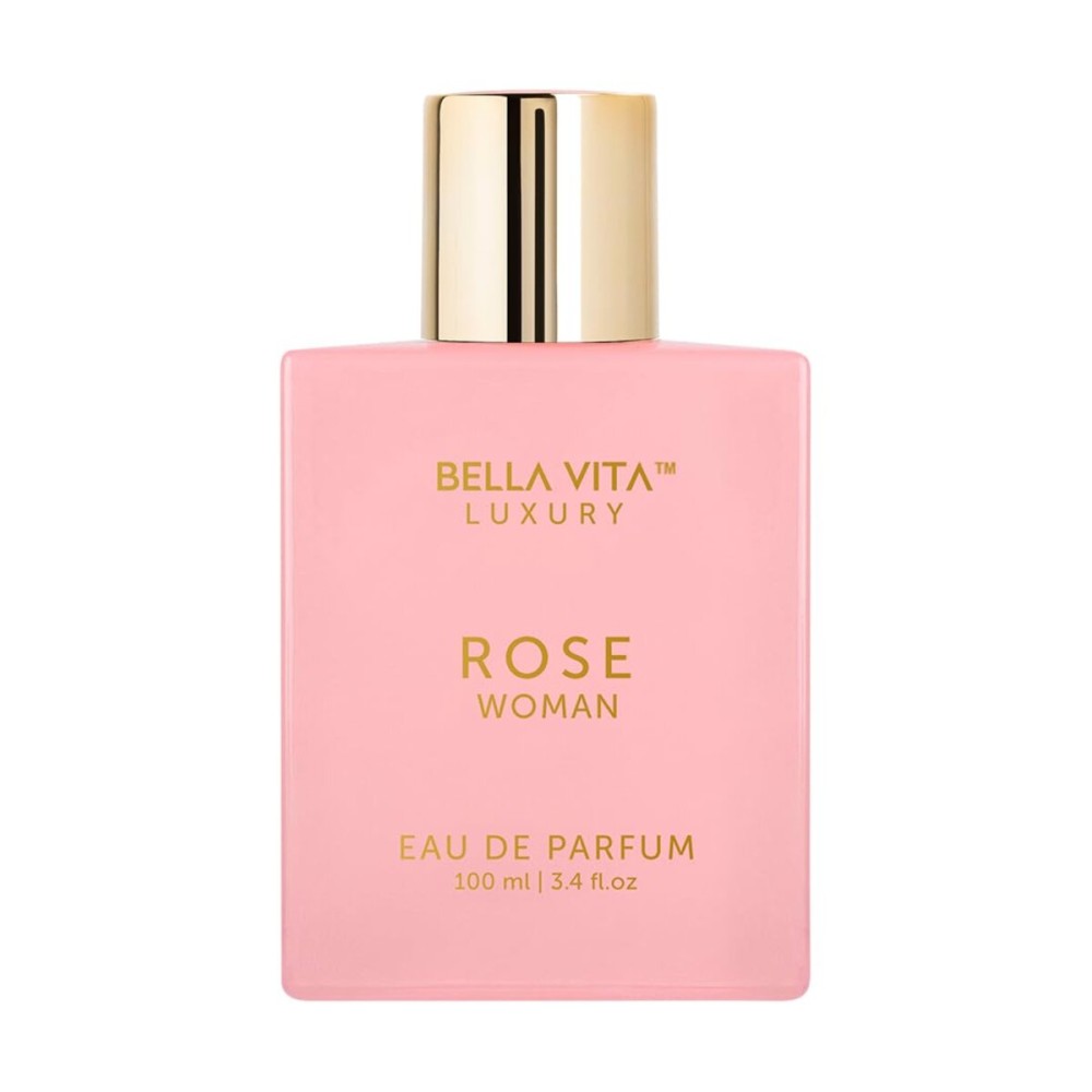 BellaVita Luxury ROSE Perfume for Women (100ml) | Floral, Oriental & Sweet Fragrance | Notes: Amber, Vanilla, Black Currant, Rose, Jasmine | Premium French Floral Fragrance