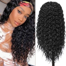 G&T Wig Headband Wigs for Black Women Wet and Wavy Headband Wig Curly Wave Synthetic Wigs Glueless Heat Resistant Long Wigs for Daily Party Use (24 inches) G&T Wig Headband Wigs for Black Women Wet and Wavy Headband Wig Curly Wave Synthetic Wigs Glueless Heat Resistant Long Wigs for Daily Party Use (24 inches)