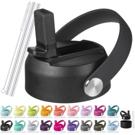 RRegeny Straw Lid for Hydro Flask Wide Mouth 32 40 oz, Lids with Flexible Handle compatible with HydroFlask, Replacement Sports Flex Cap Wide Mouth Top