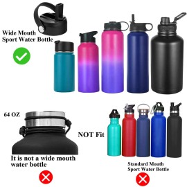 RRegeny Straw Lid for Hydro Flask Wide Mouth 32 40 oz, Lids with Flexible Handle compatible with HydroFlask, Replacement Sports Flex Cap Wide Mouth Top RRegeny Straw Lid for Hydro Flask Wide Mouth 32 40 oz, Lids with Flexible Handle compatible with HydroFlask, Replacement Sports Flex Cap Wide Mouth Top