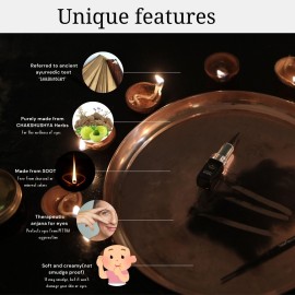 Tatsat Ayurvedic Herbal Kajal | Natural, Lead-Free & Chemical-Free Eye Care | Soothing Formula for Everyday Use | Safe for All Skin Types | Made with Triphala, Chakshushya Herbs, Castor Oil etc Tatsat Ayurvedic Herbal Kajal | Natural, Lead-Free & Chemical-Free Eye Care | Soothing Formula for Everyday Use | Safe for All Skin Types | Made with Triphala, Chakshushya Herbs, Castor Oil etc