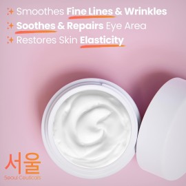 SeoulCeuticals Korean Snail Mucin Eye Cream - 97.5% Snail Filtrate K Beauty Anti Aging Under Eye Anti Wrinkle Eye Treatment Cream 0.5oz SeoulCeuticals Korean Snail Mucin Eye Cream - 97.5% Snail Filtrate K Beauty Anti Aging Under Eye Anti Wrinkle Eye Treatment Cream 0.5oz