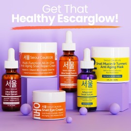 SeoulCeuticals Korean Snail Mucin Eye Cream - 97.5% Snail Filtrate K Beauty Anti Aging Under Eye Anti Wrinkle Eye Treatment Cream 0.5oz SeoulCeuticals Korean Snail Mucin Eye Cream - 97.5% Snail Filtrate K Beauty Anti Aging Under Eye Anti Wrinkle Eye Treatment Cream 0.5oz