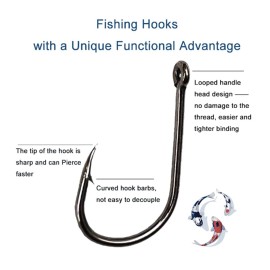300PCS Small High-Carbon Steel Barbed Fishing Hooks with Holes, 10 Specifications of Fishing Hooks, Portable Boxed Hooks, Powerful Hooks That Can Adapt to Various Fishing Environments 300PCS Small High-Carbon Steel Barbed Fishing Hooks with Holes, 10 Specifications of Fishing Hooks, Portable Boxed Hooks, Powerful Hooks That Can Adapt to Various Fishing Environments