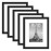 upsimples 8x10 Picture Frame Set of 5, Display Pictures 5x7 with Mat or 8 x 10 Without, Wall Gallery Photo Frames, Black