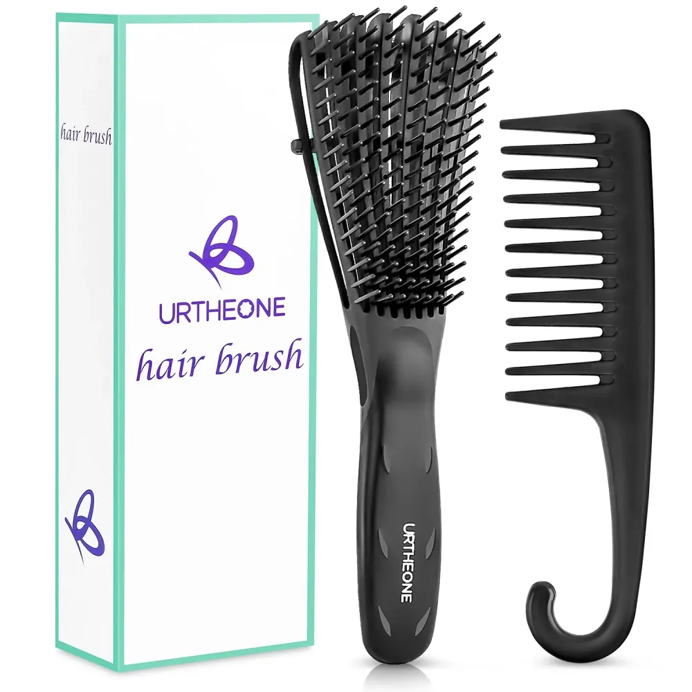Detangling Hair Brush, Detangling brush for Adults and Kids, Comb Set for Kinky Curly Coily and Wavy Hair, For Wet and Dry Hair, Afro American Type 3a-4c, Comfortable Grip, Easy to Clean(Black) Detangling Hair Brush, Detangling brush for Adults and Kids, Comb Set for Kinky Curly Coily and Wavy Hair, For Wet and Dry Hair, Afro American Type 3a-4c, Comfortable Grip, Easy to Clean(Black)