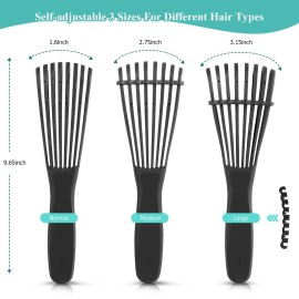 Detangling Hair Brush, Detangling brush for Adults and Kids, Comb Set for Kinky Curly Coily and Wavy Hair, For Wet and Dry Hair, Afro American Type 3a-4c, Comfortable Grip, Easy to Clean(Black) Detangling Hair Brush, Detangling brush for Adults and Kids, Comb Set for Kinky Curly Coily and Wavy Hair, For Wet and Dry Hair, Afro American Type 3a-4c, Comfortable Grip, Easy to Clean(Black)