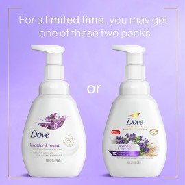 Dove Foaming Hand Wash Lavender & Rice Milk Pack of 4 Protects Skin from Dryness, More Moisturizers than the Leading Ordinary Hand Soap, 10.1 oz Dove Foaming Hand Wash Lavender & Rice Milk Pack of 4 Protects Skin from Dryness, More Moisturizers than the Leading Ordinary Hand Soap, 10.1 oz
