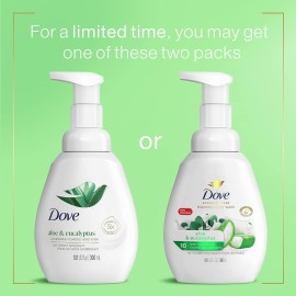 Dove Foaming Hand Wash 4 Count Aloe & Eucalyptus Protects Skin from Dryness, More Moisturizers than the Leading Ordinary Hand Soap, 10.1 oz Dove Foaming Hand Wash 4 Count Aloe & Eucalyptus Protects Skin from Dryness, More Moisturizers than the Leading Ordinary Hand Soap, 10.1 oz