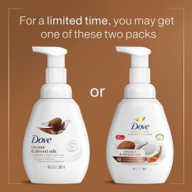 Dove Foaming Hand Wash Coconut & Almond Milk Pack of 4 Protects Skin from Dryness, More Moisturizers than the Leading Ordinary Hand Soap, 10.1 oz Dove Foaming Hand Wash Coconut & Almond Milk Pack of 4 Protects Skin from Dryness, More Moisturizers than the Leading Ordinary Hand Soap, 10.1 oz