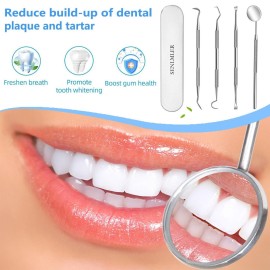 SENLMLER Dental Tools, Professional Plaque Remover Teeth Cleaning Tool Kit, Stainless Steel Dental Pick Tartar Scraper Tooth Cleaner, Oral Care Hygiene Set for Dentist Personal Pets with Storage Box SENLMLER Dental Tools, Professional Plaque Remover Teeth Cleaning Tool Kit, Stainless Steel Dental Pick Tartar Scraper Tooth Cleaner, Oral Care Hygiene Set for Dentist Personal Pets with Storage Box