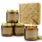 YFYTRE 4 Pack Scented Candle Set Soy Wax Candles, Aromatherapy Candles for Home Decoration, Jar Candles Gift for Women Mother with Amber Glass Jars and Kraft Wrapping