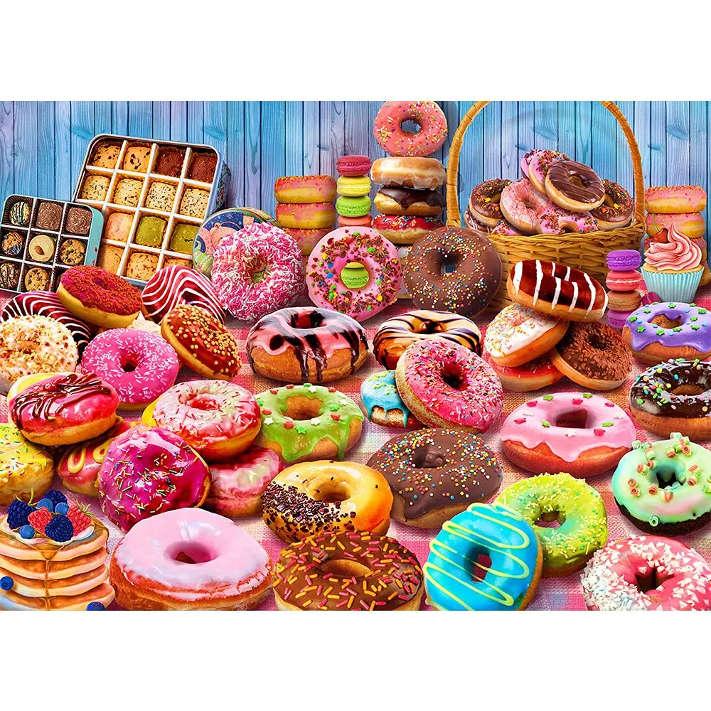 HUADADA Jigsaw Puzzles for Adults 1000 Pieces, Donuts Interlock Perfectly Letter on Back No Dust, Home Decor Birthday Party Gift Toy for Men Women Olders Seniors (27.5x19.6), 1:1 Poster HUADADA Jigsaw Puzzles for Adults 1000 Pieces, Donuts Interlock Perfectly Letter on Back No Dust, Home Decor Birthday Party Gift Toy for Men Women Olders Seniors (27.5x19.6), 1:1 Poster