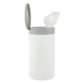 Spectrum Disinfecting Wipes Container with Push Button Lid - Refillable Dispenser for Bathroom, Kitchen, Classroom, Countertop, & Home - Stainless Steel & Rust-Resistant Disinfectant Wipes Holder