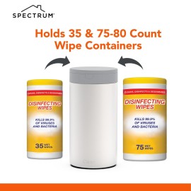 Spectrum Disinfecting Wipes Container with Push Button Lid - Refillable Dispenser for Bathroom, Kitchen, Classroom, Countertop, & Home - Stainless Steel & Rust-Resistant Disinfectant Wipes Holder Spectrum Disinfecting Wipes Container with Push Button Lid - Refillable Dispenser for Bathroom, Kitchen, Classroom, Countertop, & Home - Stainless Steel & Rust-Resistant Disinfectant Wipes Holder