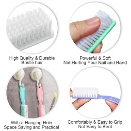 HOFASON 6 Pack Nail Brush for Cleaning Fingernails, Nail Brush Handle Grip Brush for Nail and Toenail Foot, Nail Dust Brush Manicure Pedicure Tools Scrubbing Brush Women Men Home Salon (Macaron) HOFASON 6 Pack Nail Brush for Cleaning Fingernails, Nail Brush Handle Grip Brush for Nail and Toenail Foot, Nail Dust Brush Manicure Pedicure Tools Scrubbing Brush Women Men Home Salon (Macaron)