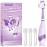 Papablic Toddler Sonic Electric Toothbrush Kids for Ages 1-3 Years, Baby Electric Toothbrush with Cute Unicorn Cover and Smart LED Timer, 4 Brush Heads (Arya)