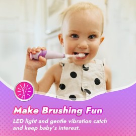 Papablic Toddler Sonic Electric Toothbrush Kids for Ages 1-3 Years, Baby Electric Toothbrush with Cute Unicorn Cover and Smart LED Timer, 4 Brush Heads (Arya) Papablic Toddler Sonic Electric Toothbrush Kids for Ages 1-3 Years, Baby Electric Toothbrush with Cute Unicorn Cover and Smart LED Timer, 4 Brush Heads (Arya)