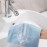Puomue 6 Pack Microfiber Glass Cleaning Cloth, 16 Inch X 16 Inch, Lint Free Quickly Clean Window, Glasses, Windshields, Mirrors, and Stainless Steel, Blue