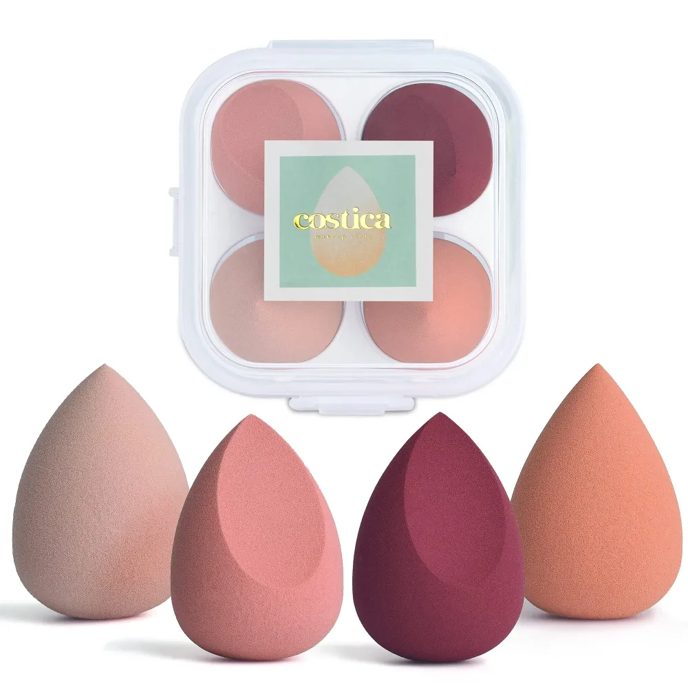COSTICA Makeup Sponge Set Blender, Beauty Sponge Makeup Blender Flawless for Liquid - Multi Colored 4 pcs Rose Series COSTICA Makeup Sponge Set Blender, Beauty Sponge Makeup Blender Flawless for Liquid - Multi Colored 4 pcs Rose Series