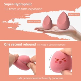 COSTICA Makeup Sponge Set Blender, Beauty Sponge Makeup Blender Flawless for Liquid - Multi Colored 4 pcs Rose Series COSTICA Makeup Sponge Set Blender, Beauty Sponge Makeup Blender Flawless for Liquid - Multi Colored 4 pcs Rose Series