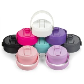 Straw Lid for Hydro Flask Wide Mouth Water Bottles, Top Lids with Straw Compatible with Hydro Flask 32 41 oz, Replacement Cap Wide Mouth Accessories Flip Lid Flex Handle, Black