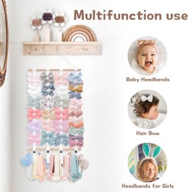 OAOLEER Hair Bow Holder Organizer for GirlsHair Clips Headband Organizer Storage Wall Hanging Home Decor for Girls Room OAOLEER Hair Bow Holder Organizer for GirlsHair Clips Headband Organizer Storage Wall Hanging Home Decor for Girls Room
