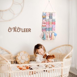 OAOLEER Hair Bow Holder Organizer for GirlsHair Clips Headband Organizer Storage Wall Hanging Home Decor for Girls Room OAOLEER Hair Bow Holder Organizer for GirlsHair Clips Headband Organizer Storage Wall Hanging Home Decor for Girls Room