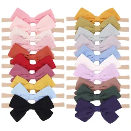 jollybows 20pcs Baby Girls Nylon Hair Bows Headbands Linen Hair Bands Elastic Hair Accessories for Kids Infants Newborn jollybows 20pcs Baby Girls Nylon Hair Bows Headbands Linen Hair Bands Elastic Hair Accessories for Kids Infants Newborn