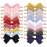jollybows 20pcs Baby Girls Nylon Hair Bows Headbands Linen Hair Bands Elastic Hair Accessories for Kids Infants Newborn