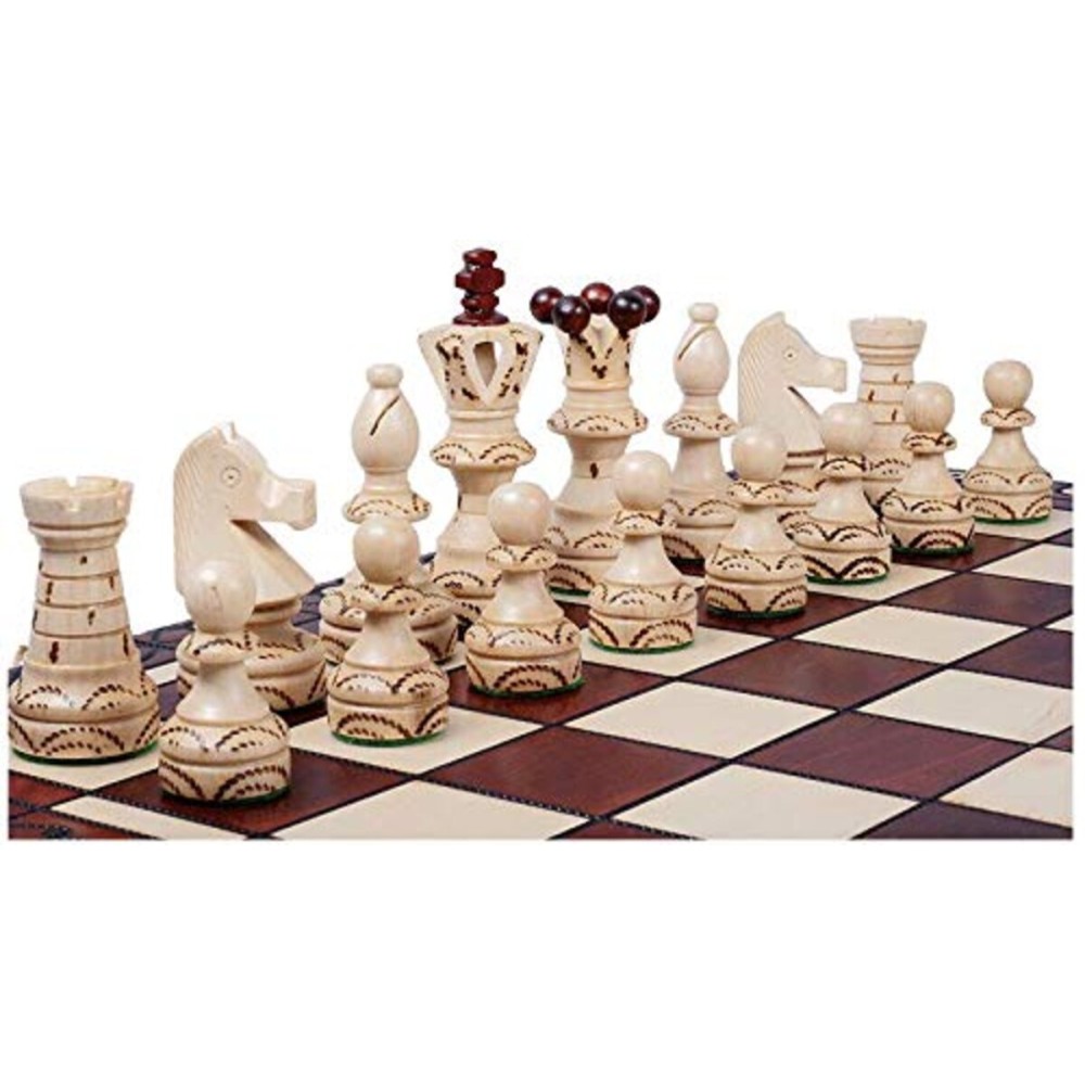 Wooden Chess Pieces Embassy- Felted, Weighted, Nice Looking - Chessmen ONLY