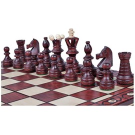 Wooden Chess Pieces Embassy- Felted, Weighted, Nice Looking - Chessmen ONLY