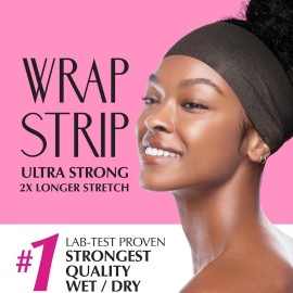 Red by Kiss Hair Wrapping Strip, Ultra Strong 2X Longer Stretch, 40 Strips, Suitable for Wet/Dry Hair, White, Styling Paper for Sleek Hairstyles (3.5, Black, 1 PACK) Red by Kiss Hair Wrapping Strip, Ultra Strong 2X Longer Stretch, 40 Strips, Suitable for Wet/Dry Hair, White, Styling Paper for Sleek Hairstyles (3.5, Black, 1 PACK)
